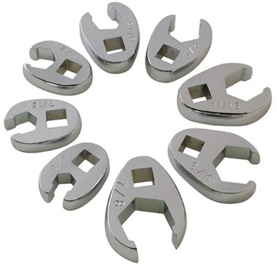 Sunex Tools 3/8'' Dr. 8 Pc. Fully Polished SAE Flare Nut Crowfoot Wrench Set