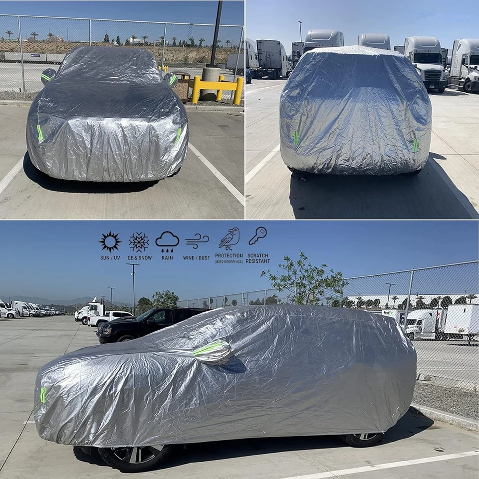 SUV Car Cover Outdoor Dust Snow Sun UV Protection For Mercedes-Benz GLE350 400 - Image 2 of 4