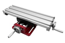 PAULIMOT Kreuztisch aus Aluminium 310 x 90 mm mit Runds&auml;ulenf&uuml;hrung