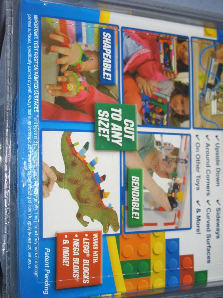 Build Bonanza Self Adhesive Peel & Stick Tape Building Block Blue Red Green Grey - Image 2 of 3