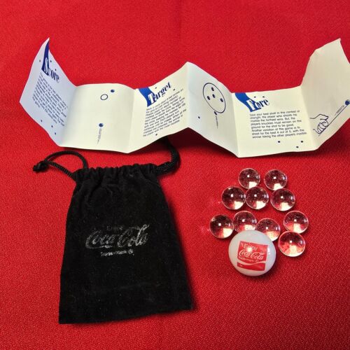 Vintage Coca-Cola Marble Game with Pouch/Bag & Instruction Booklet - Picture 5 of 6