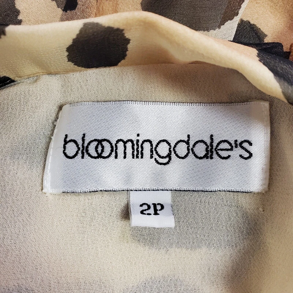 Falda sin cordones de seda con estampado de leopardo Bloomingdales para mujer talla 2 pequeña esposa de la mafia Foto 3 de 4