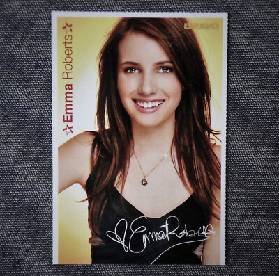 Emma Roberts - Autogrammkarte - Signed Autograph, NEU #