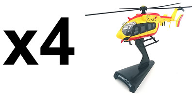 4er Set Hubschrauber Eurocopter EC145 Sécurité Civile - 1:90 Diecast Modell