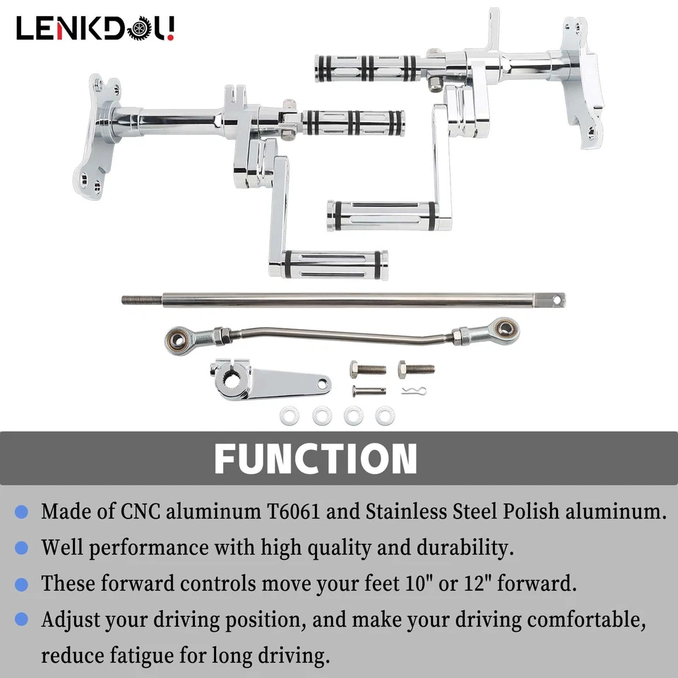 Aluminum Chrome Forward Controls For Harley Sportster XL883 XL1200 1986-2003  - Изображение 3 из 4