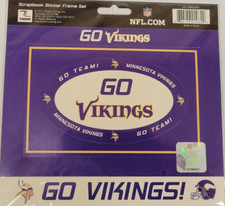 NFL Minnesota Vikings - Scrapbook Sticker Framing Set, New