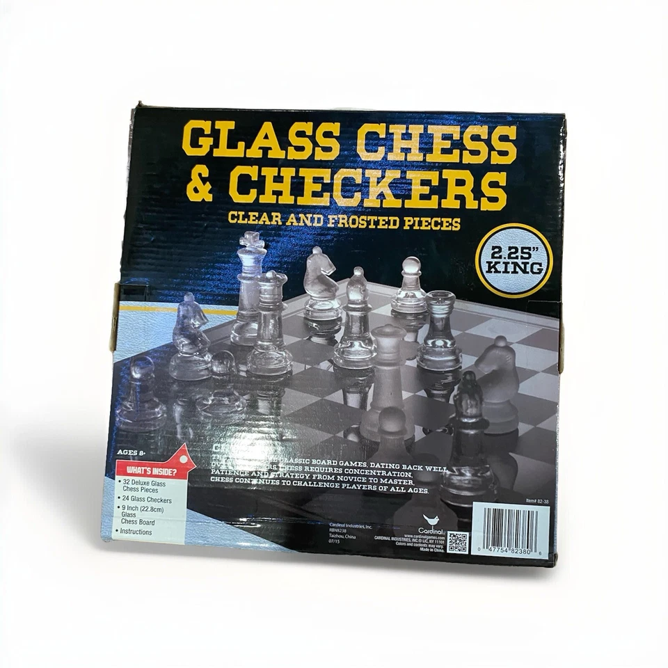 GLASS CHESS AND CHECKERS - Great Gift - Image 2 of 3
