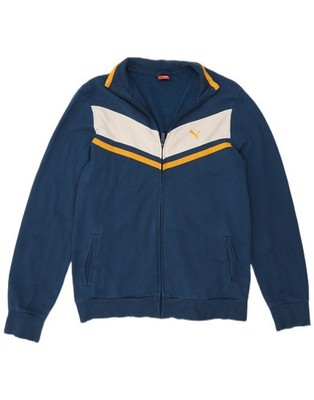 Puma Jungen Trainingsanzug Oberteil Jacke 15-16 Jahre Navy Blau Colourblock Baumwolle BG04