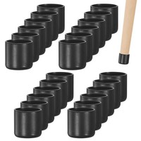 24 StüCk Stuhlbeinkappen,3/4 Zoll (19Mm) Pvc-Stuhlbein-Bodenschoner,Rund,Schwarz