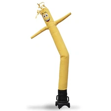 GOLDEN YELLOW TUBE DANCER Advertising 6ft Tall Inflatable Air Powered.