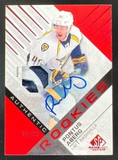 2016-17 SP Game Used Red Material Spectrum Premium #145 Pontus Aberg RC Auto /25