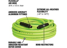 Flexzilla HFZ1250YW3 FZ Air Hose, 1/2" x 50' 3/8 MNPT Fittings