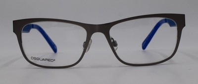 DSQUARED2 Silver/Blue Metal Frames Model DQ5097 C.015 Size 54-17 New