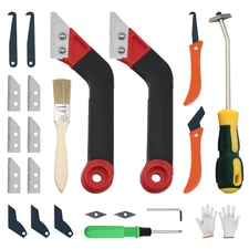 23 Pack Grout Removal Tool Kit, 2 Tile Grout Saws with 6 Extra Blades, 2 Hand Gr