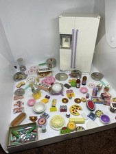 Vtg Tyco Kitchen Littles Kitchen And Refrigerator Set Tons Of Food Accessories