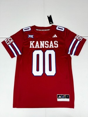Adidas Kansas Jayhawks Premier Football Jersey Men's Red Loose Fit NCAA JJ0411