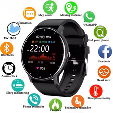LIGE Sports Fitness Tracker Smart Watch Unisex Touch Screen Bluetooth Waterproof