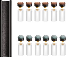12 PCS Screw on Pool Cue Tips Replacement Kit 10mm/12mm/13mm Pool Stick Tips Rep