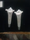 Vintage Fenton White Opalescent Hobnail Epergne Horn Replacement