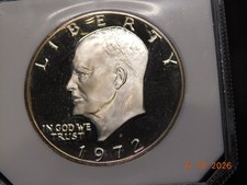 1972-S Silver Eisenhower Dollar PR70 DCAM Top Pop Proof Ike