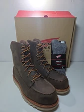 Red Wing 2442 Traction Tread Lite Brown Safety Toe Work Boot Size US Size 11.5 D