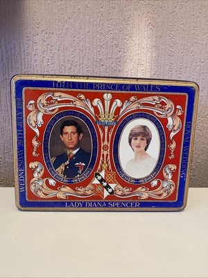 Leere Gedenk Crawfords Keksdose Prince of Wales Lady Diana Spencer