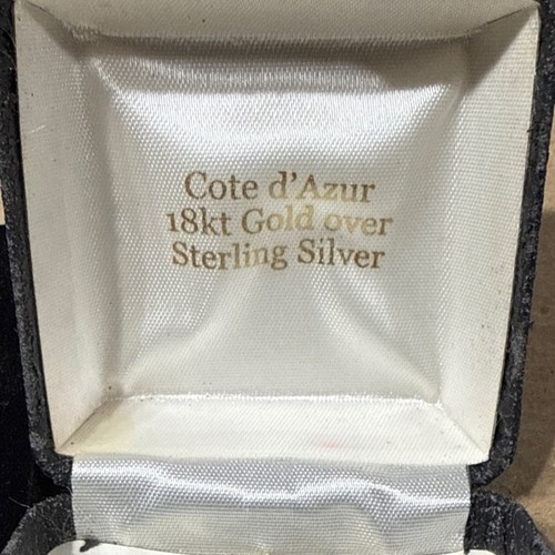 Cote d'Azur 18kt Gold Over Sterling Silver Amethyst Oval Necklace & Earrings Set