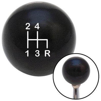 White Shift Pattern 1n Black Shift Knob w/ M16x1.5 Insert Shifter Auto Manual