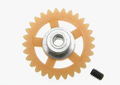SCALEAUTO - Nylon AW-2 Gear 29th. For 3/32'' Axle M50. diam. 16.75mm -yellow- NSR