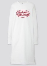 UNIQLO ● RISE AGAIN BY VERDY Sweat Dress ● White