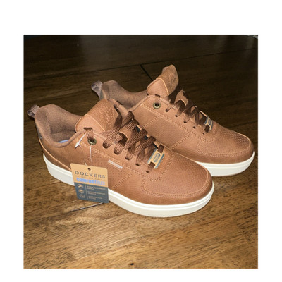 Dockers Comfort Flex Wide Width Overtime Laser Men's Size 8W Brown Sneakers 