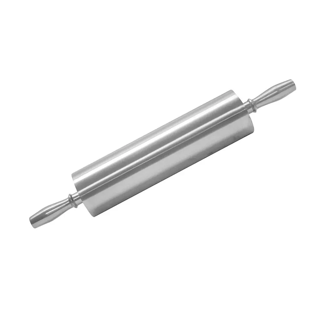 Thunder Group ALRNP015 15" Aluminum Non-Stick Rolling Pin w/ Contoured Handles
