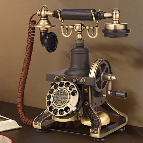 Vintage Rotary Dial Telephone -,Classic Corded Landline Retro Phone - Afbeelding 9 van 22