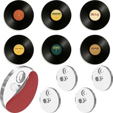 Modern JP Adhesive Vinyl Wall Mount for Discs 4-Pack Strong Hold Clear