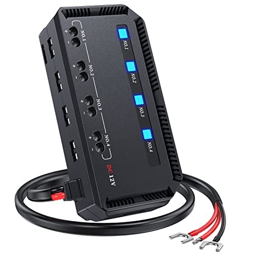  12V Fuse Block, Universal 20A Motorcycle Fuse Relay Box Kit with LED Warning 