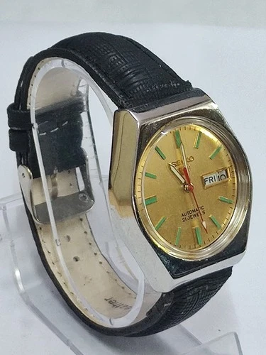 Vintage Seiko Automatic Date Day Dial Wrist Watch  EP46-E46-S