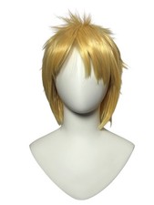 13'' Spiky Short Golden Blonde Synthetic Cosplay Wig NEW