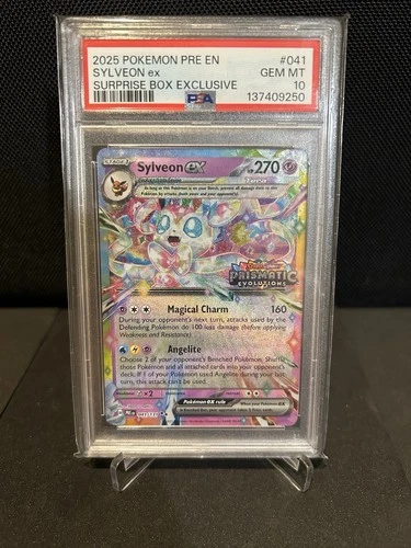 PSA 10 Sylveon ex 041/131 Pokémon Prismatic Evolutions Stamp EN Holo Promo