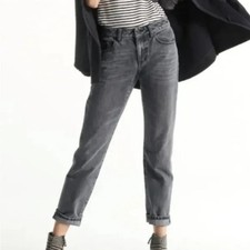 CAbi  100 Boyfriend Jean 4329 Charcoal Size 6