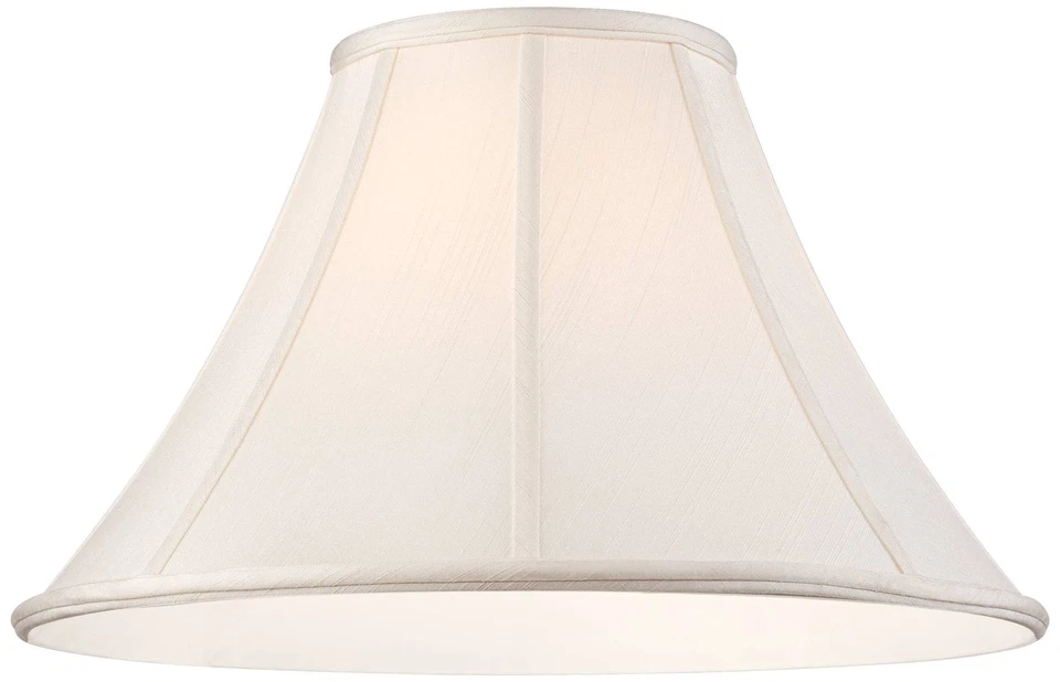 Springcrest Off-White Juego de 2 pantallas de lámpara Shantung 7x18x10,5 (araña) Foto 3 de 4