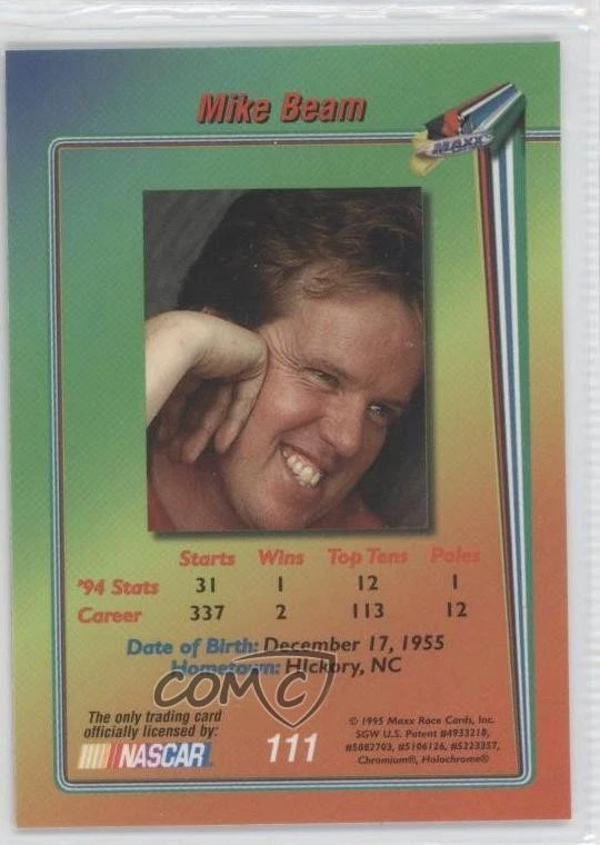 1995 Maxx Premier Plus Chromium Mike Beam #111 - Image 2 of 2