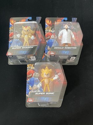 Sonic The Hedgehog 3 SUPER SHADOW & Super Sonic, Gerald Robotnik (New) Lot (3)