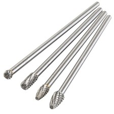 6-Inch Long Carbide Rotary Burr Set 6 mm (0.25 inch) Shank Long Reach Double ...