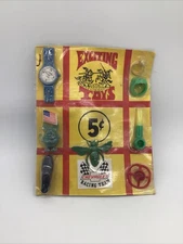 Vintage "Exciting Toys" Rat Fink Charm Chevrolet Racing US Flag Hong Kong Toys