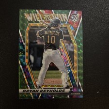 2021 Panini Mosaic Baseball Will To Win #WTW6 Bryan Reynolds Green Mosiac Prizm