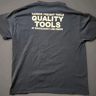 Harbor Freight Tools Graphic Logo Blue Cotton T-shirt Mens XL