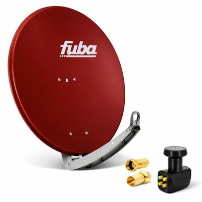 Fuba Sat Anlage DAA 850 R Satelliten Schüssel 85cm Antenne Quad LNB 4 Teilnehmer