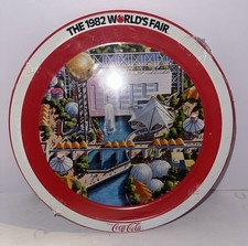 Vintage 1982 Worlds Fair Tray / Plate Knoxville TN Coca Cola Memorabilia