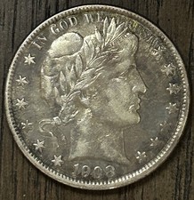 1908-O 50C Barber Half Dollar AU - 25064