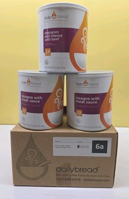 Daily Bread Case Of 3 Long Term Food Storage 6a Mac & Cheese Lasagna 